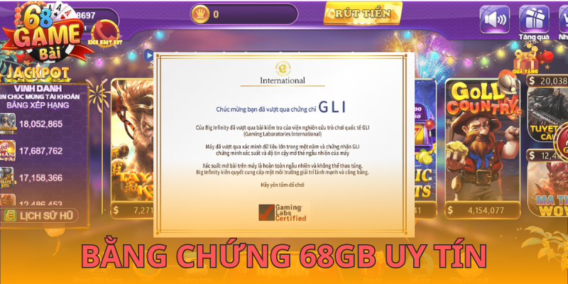 Các bằng chứng cụ thể trả lời cho cổng game 68GB có uy tín không