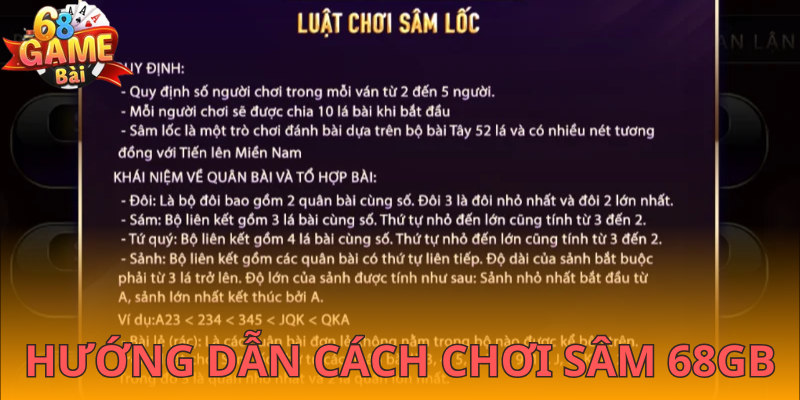 Các quy tắc chơi sâm 68GB “newbie” cần biết