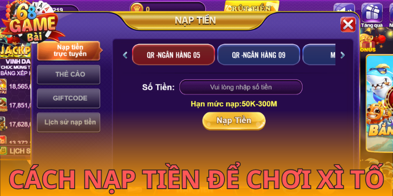 Nạp tiền và lựa chọn kèo chơi